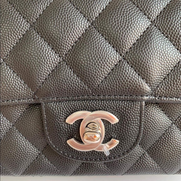 SOLD Chanel 18C Black Matte Caviar Mini Rectangle - Picture 6 of 8
